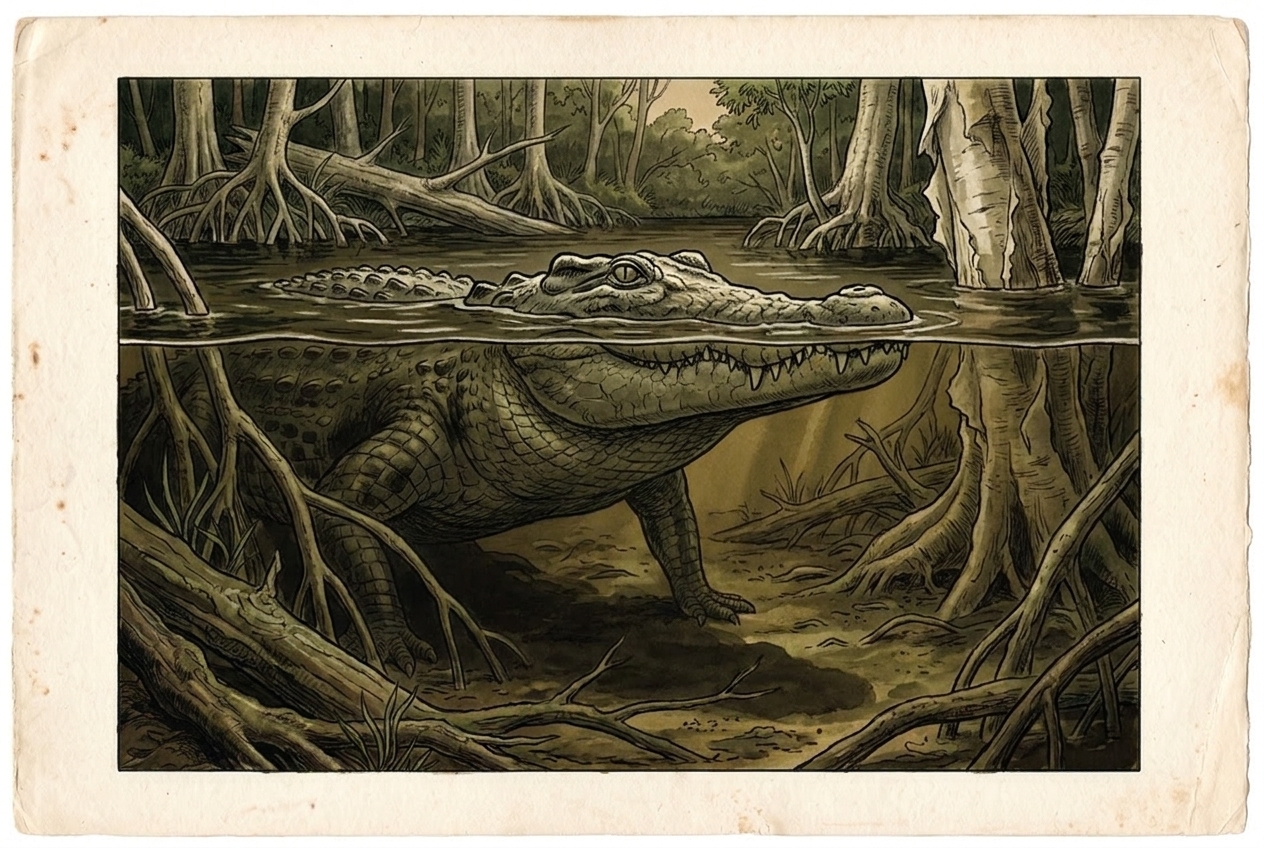 In dark water a saltie effectively disappears. And waits.