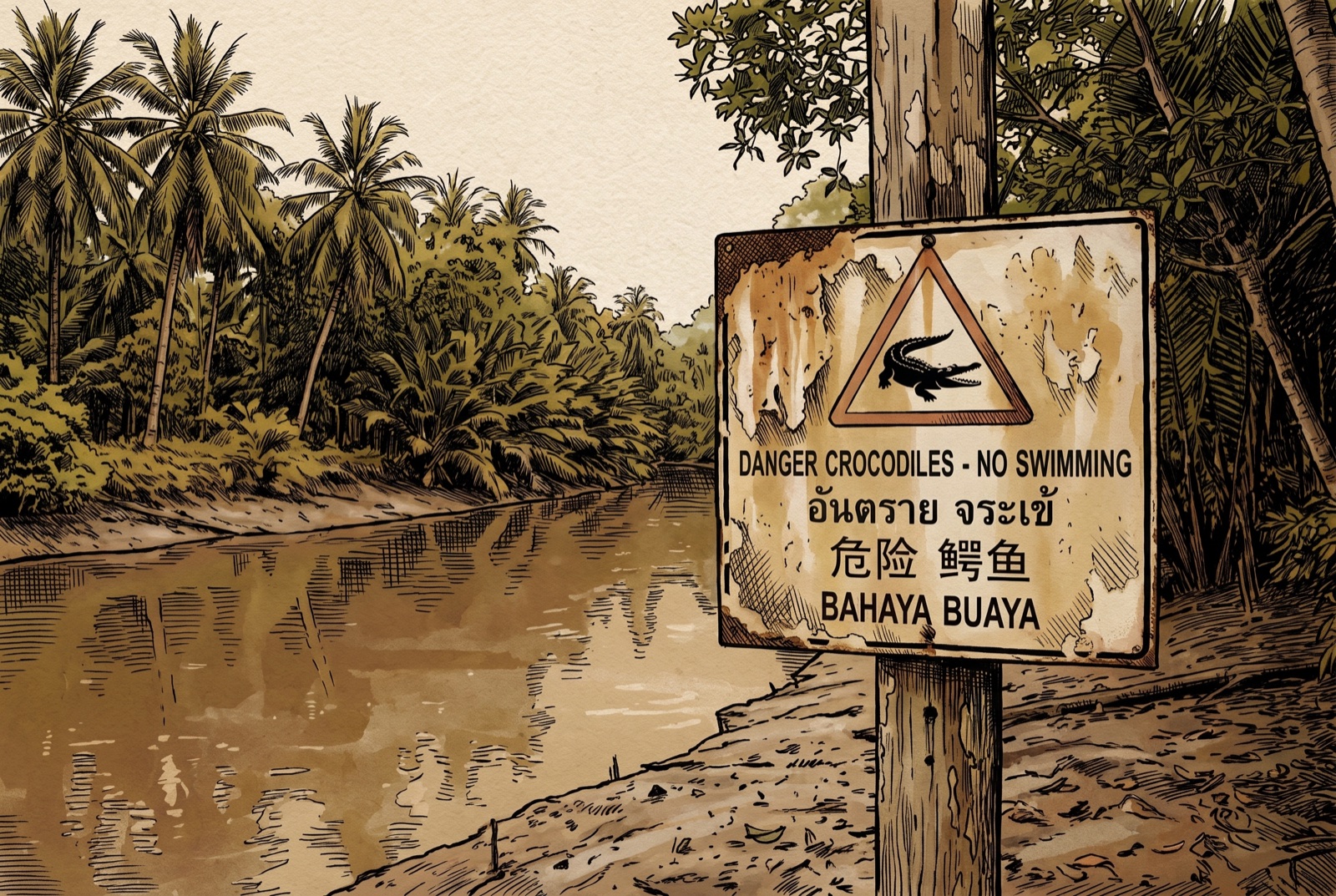 The same warning, in every language, the world over.